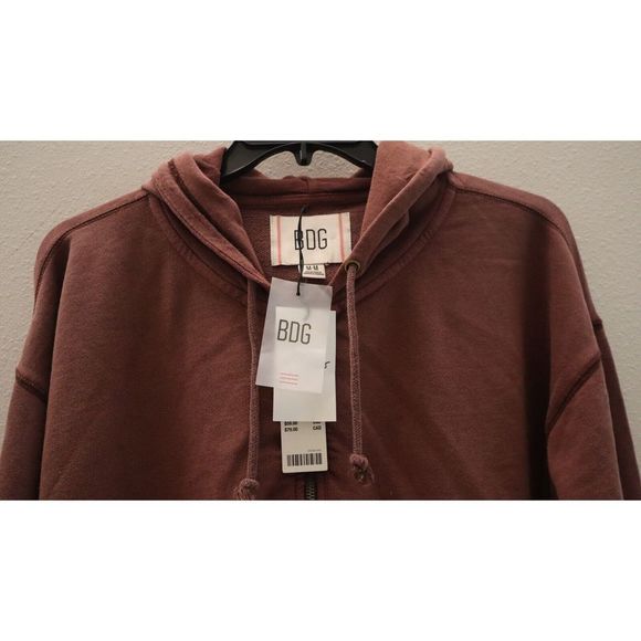 BDG x Urban Outfitters OB1571042 Mens Sz M Chocolate Bonfire Full Zip Hoodie $60 - Picture 3 of 5